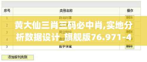 黄大仙三肖三码必中肖,实地分析数据设计_旗舰版76.971-4