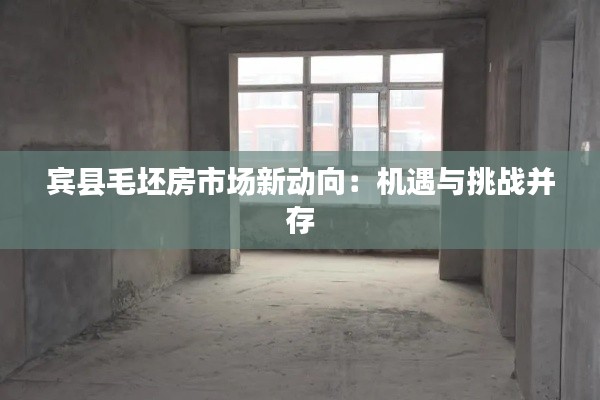 宾县毛坯房市场新动向:机遇与挑战并存