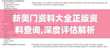 新奥门资料大全正版资料查询,深度评估解析说明_XR18.215