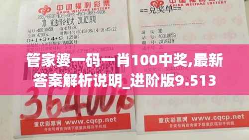 管家婆一码一肖100中奖,最新答案解析说明_进阶版9.513