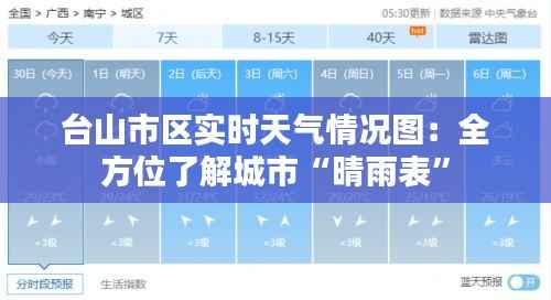 台山市区实时天气情况图:全方位了解城市“晴雨表”