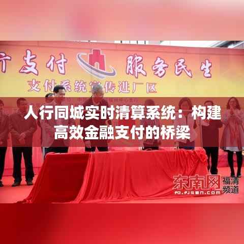 人行同城实时清算系统:构建高效金融支付的桥梁