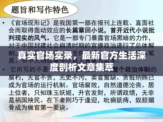 真实官场实录,最新官方生活深度剖析文章集萃