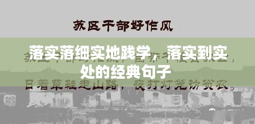 落实落细实地践学,落实到实处的经典句子